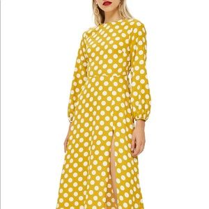 Topshop Polka Dot Midi Dress